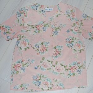 Principles vintage 80's button down floral shirt